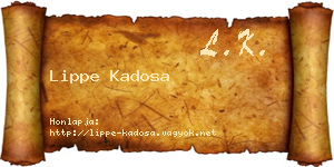 Lippe Kadosa névjegykártya