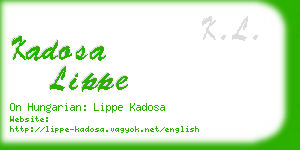 kadosa lippe business card